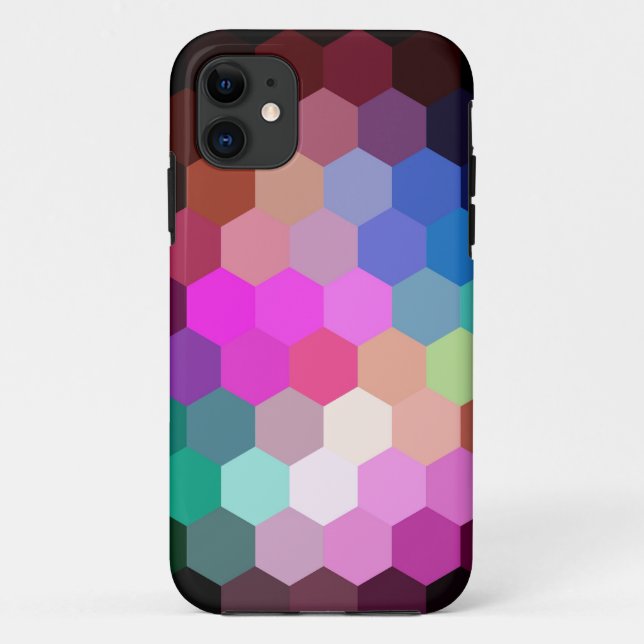 Colourful hexagonal seamless graphic Case-Mate iPhone case (Back)