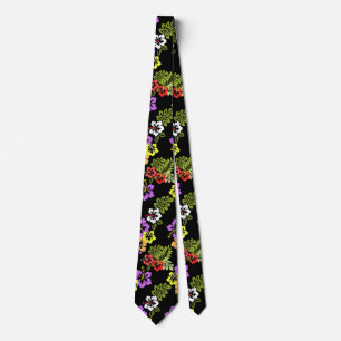 Colourful Hibiscus Flowers in Black Tie