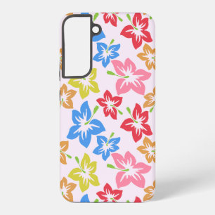 Colourful Hibiscus, Pattern Of Flowers Samsung Galaxy Case