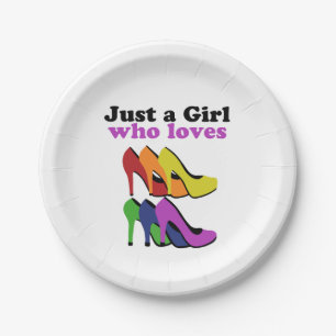 Colourful High Heels   Paper Plate