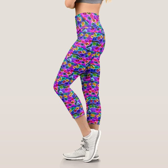 Colourful High Waisted Capris (Left)