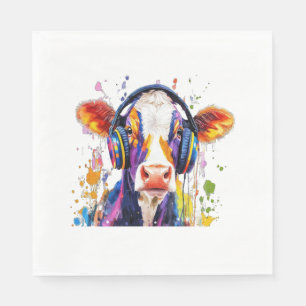 Colourful Highland Cow Napkin