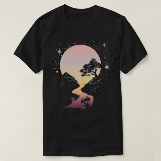 Colourful hiking trail into the future  T-Shirt (Design Front)