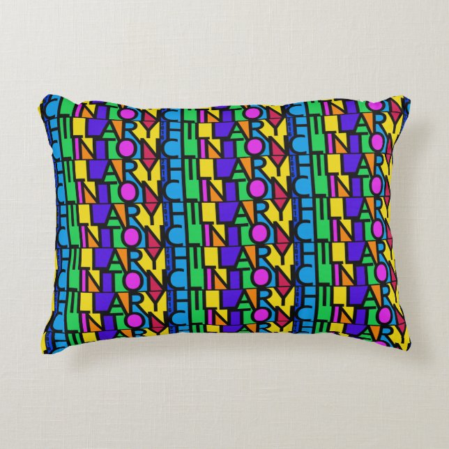 Colourful Hillary Clinton 2016 accent pillow (Front)