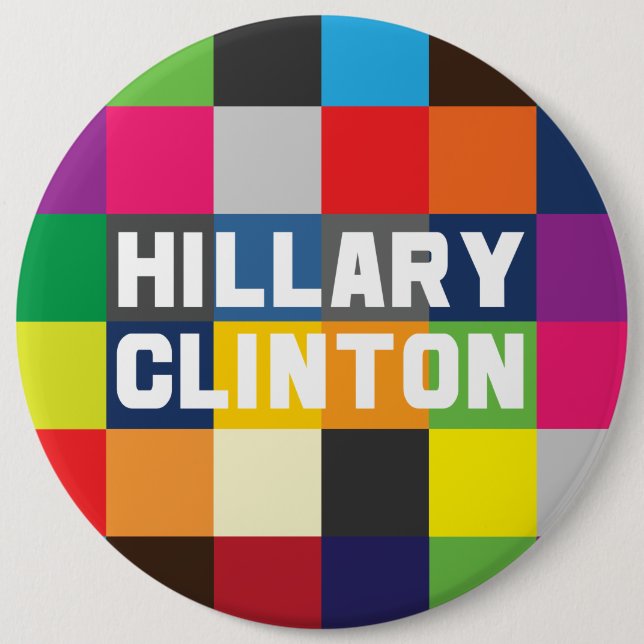 Colourful Hillary Clinton 2016 buttons (Front)