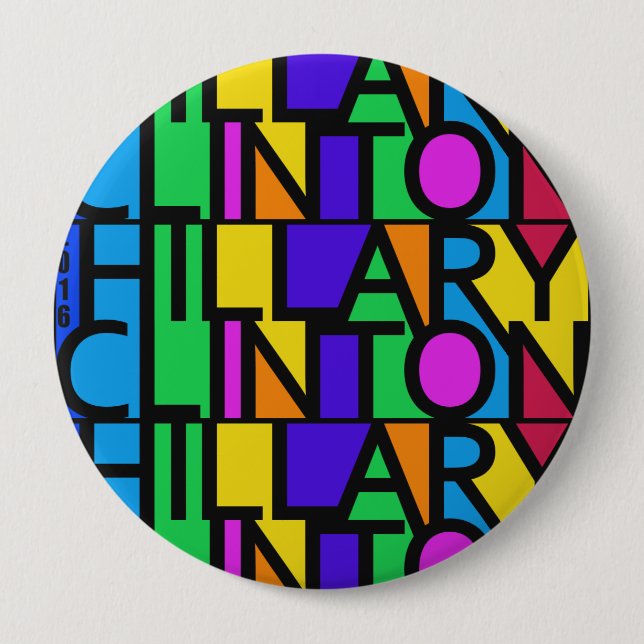 Colourful Hillary Clinton 2016 buttons (Front)