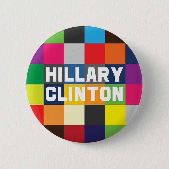 Colourful Hillary Clinton 2016 buttons (Front)