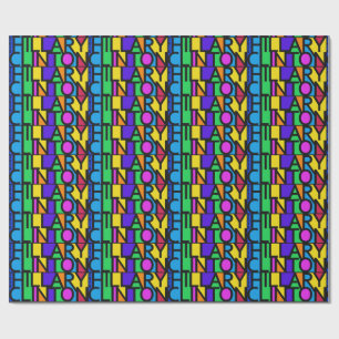 Colourful Hillary Clinton 2016 wrapping paper