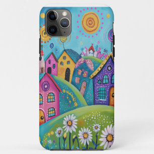 Colourful Hilltop Village iPhone 11 Pro Max Case