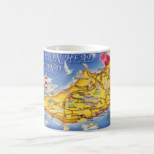 Colourful Hilton Head SC Map Coffee Mug