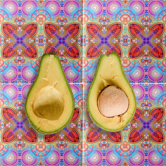 Colourful Hippie Boho Kaleidoscopic Fractal Art  Tile (Creator Uploaded)