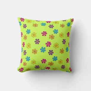 Colourful Hippie Flower Cushion
