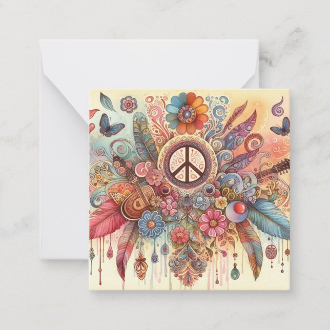 Colourful Hippy Card (Front)