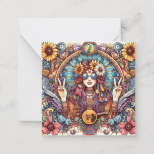 Colourful Hippy Card