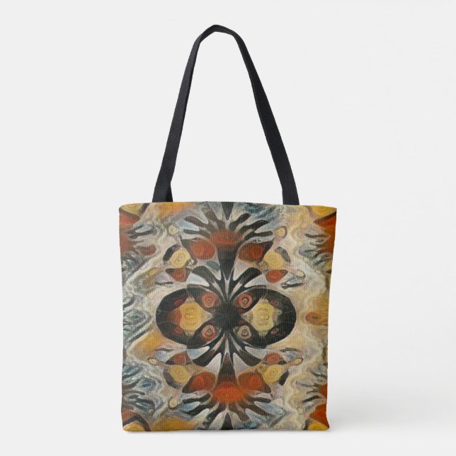 Colourful Hmong Pattern Art Tote Bag (Back)