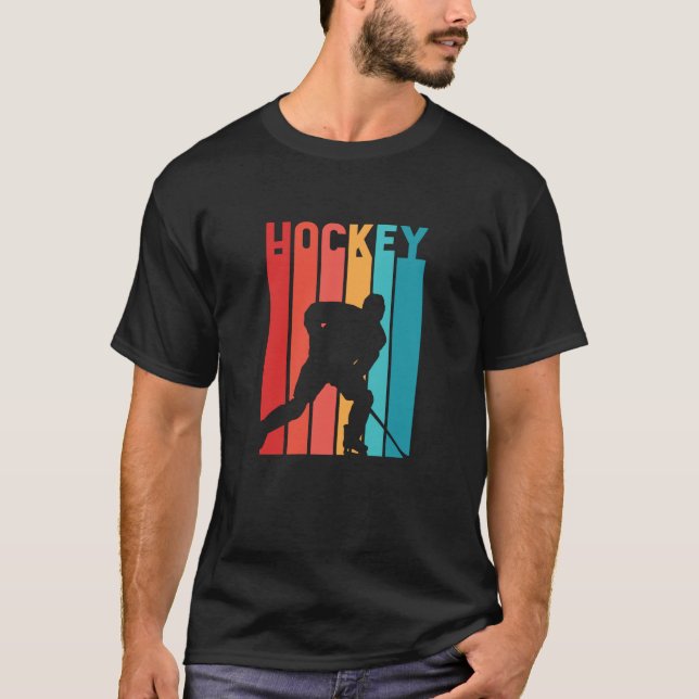 Colourful Hockey Player Best Gift T-Shirt (Front)
