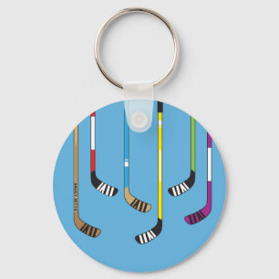 Colourful Hockey Sticks Key Ring