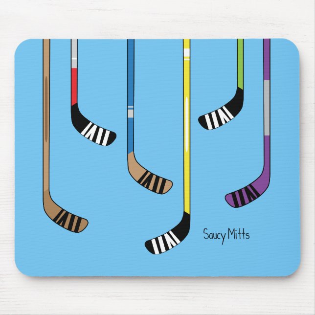 Colourful Hockey Sticks Mouse Mat (Front)