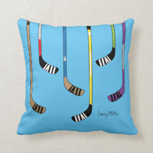 Colourful Hockey Sticks Pillow