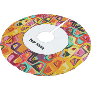 Colourful holes texture brushed polyester tree skirt