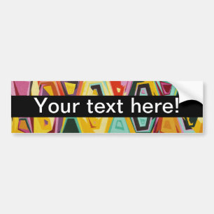Colourful holes texture bumper sticker