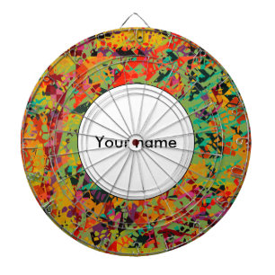 Colourful holes texture dartboard