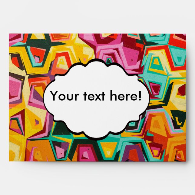 Colourful holes texture envelope (Front)