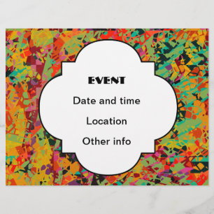 Colourful holes texture flyer