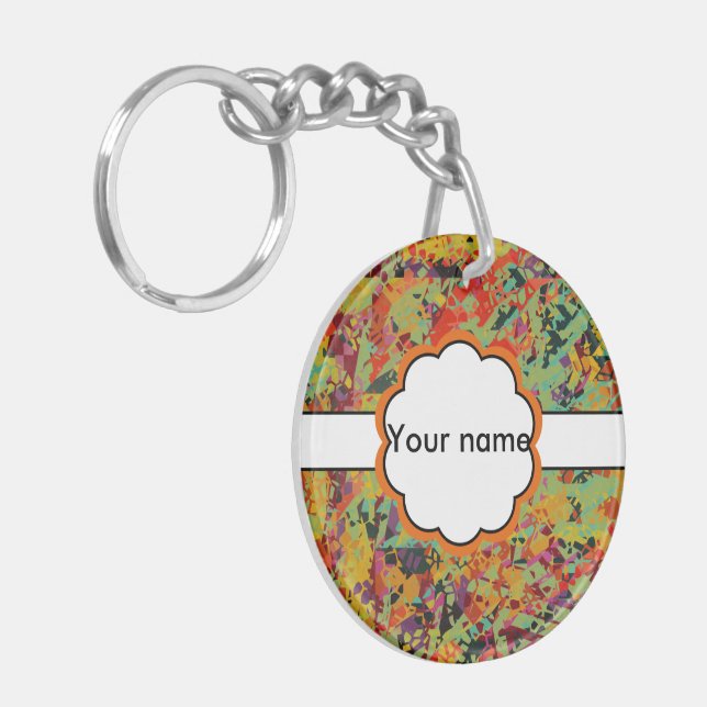 Colourful holes texture key ring (Front Left)