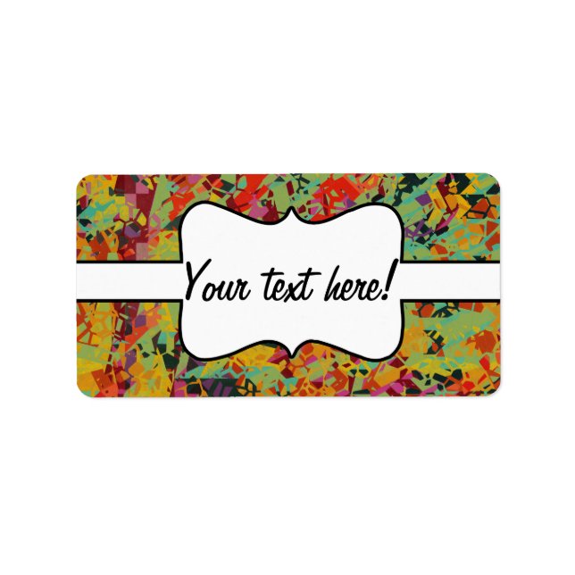 Colourful holes texture label (Front)