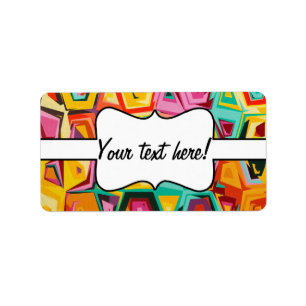 Colourful holes texture label