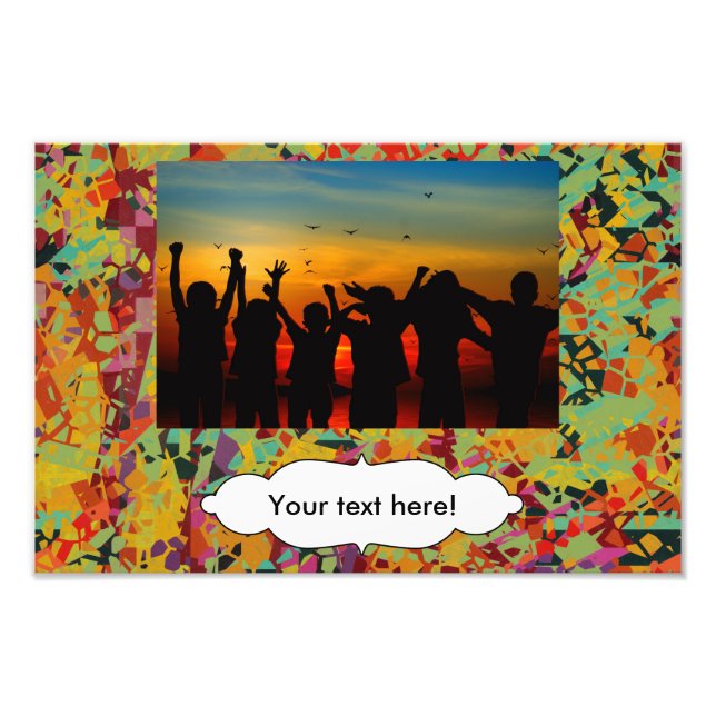 Colourful holes texture photo print (Front)