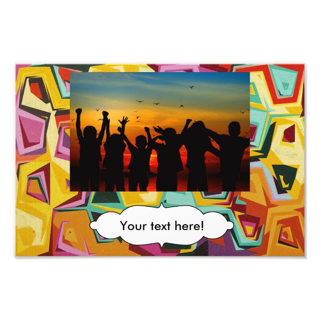 Colourful holes texture photo print (Front)