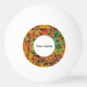 Colourful holes texture ping pong ball