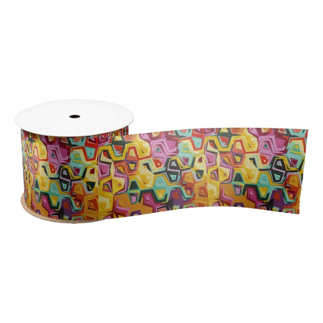 Colourful holes texture satin ribbon (Spool)
