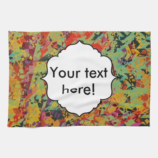 Colourful holes texture tea towel (Horizontal)