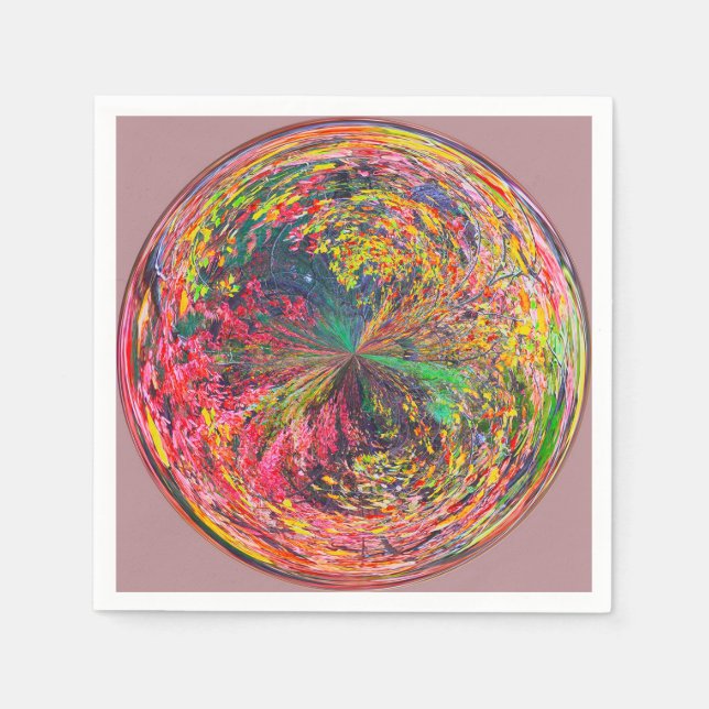 Colourful Holiday Ball Cocktail Napkin (Front)