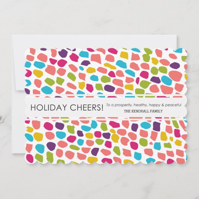 colourful holiday cheers card (Front)