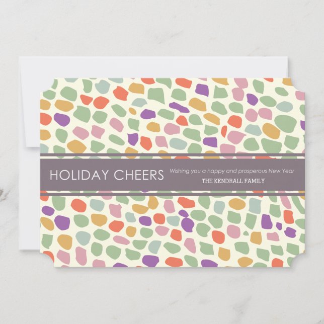 colourful holiday cheers card (Front)