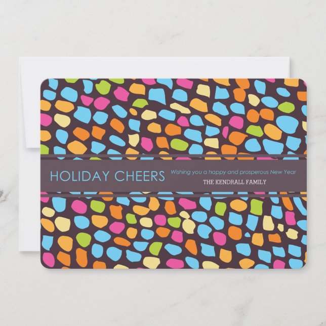 colourful holiday cheers card (Front)