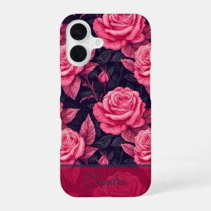 Colourful Holiday Gift Rose Flower Name iPhone 16 Case