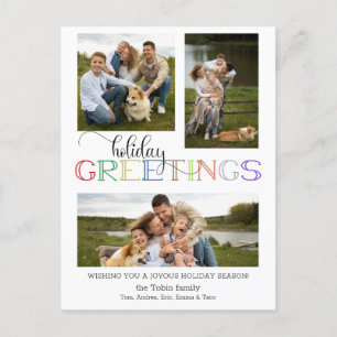 Colourful Holiday Greetings Typography 3-Photo