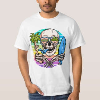 Colourful holiday skull T-Shirt