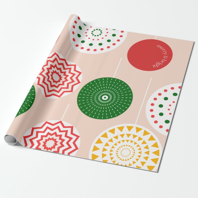 Colourful Holiday Wrapping Paper (Unrolled)