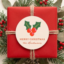 Colourful Holly Berries Personalised Christmas