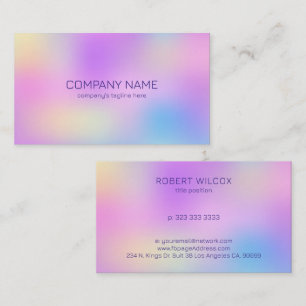 Colourful holographic background business card
