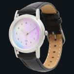 Colourful holographic background clock watch<br><div class="desc">Image of a colourful holographic background.</div>