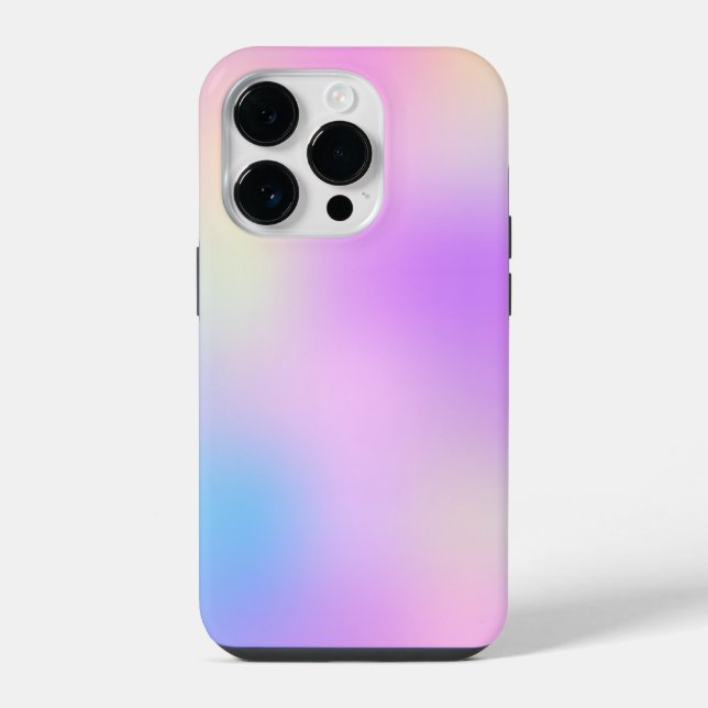 Colourful holographic background iPhone case (Back)