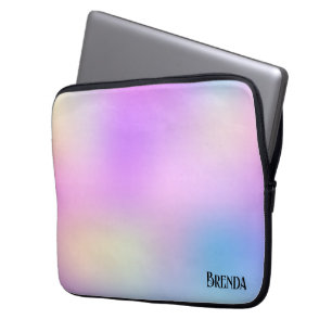 Colourful holographic background laptop sleeve