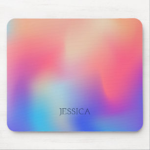 Colourful holographic background mouse mat